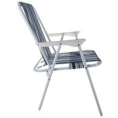 BigBuy Összehajtható kemping szék vidám, csíkos szövettel (BB-10045)