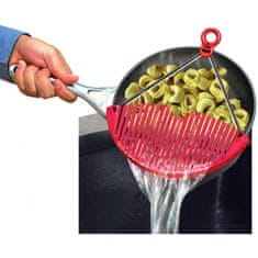 BigBuy Edényre illeszthető konyhai szűrő,18-24 cm-es edényre illeszthető tésztaszűrő (BBV)