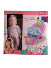 BigBuy Éneklő, pislogó baba kislányoknak etetőszékkel (BBJ)
