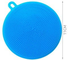 BigBuy Multifunkcionális, antibakteriális szilikon szivacs konyhai és kozmetikai használatra - kék szín (BB-8639)