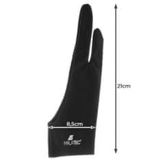 BigBuy Két ujjas, fekete kesztyű digitális vagy hagyományos rajzoláshoz - M (BB-19458)