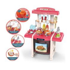 BigBuy Vagány játékkonyha működő mosogatóval és rengeteg kiegészítővel kis szakácsoknak 49 x 28 x 65 cm (BBMJ)