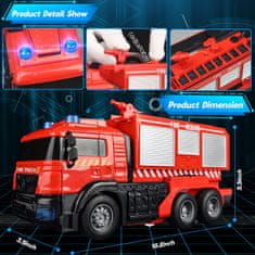BigBuy Távirányítós Transformers tűzoltóautó LED fényekkel és működő vízágyúval (BBJ)