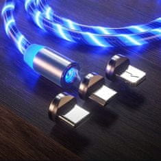 BigBuy Lenyűgözően villogó mágneses USB töltőkábel cserélhető fejekkel (BBL)
