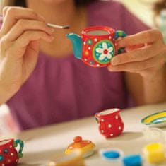 BigBuy 15 db-os 2in1 kifesthető porcelán teás készlet gyerekeknek - kreatív játék és babakonyha felszerelés (BBJ)