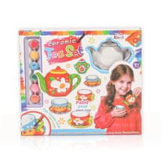 BigBuy 15 db-os 2in1 kifesthető porcelán teás készlet gyerekeknek - kreatív játék és babakonyha felszerelés (BBJ)