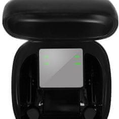 BigBuy Vezeték nélküli Bluetooth fülhallgató LED kijelzővel, beépített powerbankkal és microUSB töltőkábellel – fekete (BB-20378)
