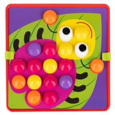 BigBuy Gomb kirakó - készségfejlesztő puzzle 45 gombbal és 12 képpel (BB-17250)