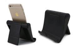 BigBuy Elegáns, állítható szögű telefon és tablet tartó állvány - fekete (BB-16143)