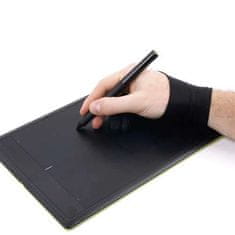 BigBuy Két ujjas, fekete kesztyű digitális vagy hagyományos rajzoláshoz - M (BB-19458)