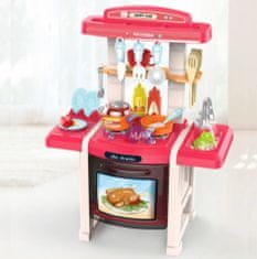 BigBuy Vagány játékkonyha működő mosogatóval és rengeteg kiegészítővel kis szakácsoknak 49 x 28 x 65 cm (BBMJ)