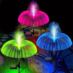 BigBuy 2 db-os napelemes, kültéri leszúrható lámpa szett - RGB LED medúza alakú kültéri dekor világítás (BBJ)