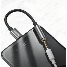 Audió adapter, USB Type-C - 3.5 mm jack átalakító, Baseus L54, szürke