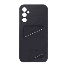 SAMSUNG Galaxy A34 5G SM-A346B, Szilikon tok, kártyatartóval, fekete, gyári (RS137153)