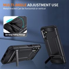 Techsuit Hybrid Armor Kickstand Védőtok Samsung Galaxy S24 telefonra KP31038 fekete