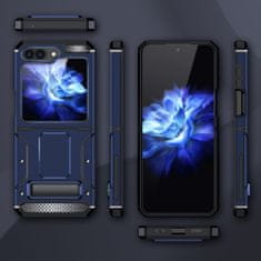 Techsuit Hybrid Armor Kickstand Védőtok Samsung Galaxy Z Flip5 telefonra KP29302 kék