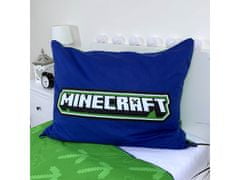 sarcia.eu Minecraft sötétkék és zöld gyerek ágynemű, pamut ágynemű 140cm x 200cm OEKO-TEX