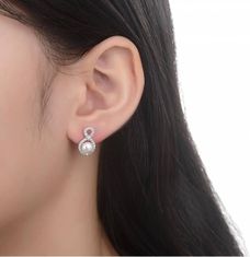MOISS Gyönyörű ezüst fülbevaló gyöngyökkel és cirkónium kövekkel E0003120