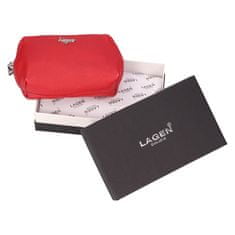 Lagen Női bőr mini pénztárca - kulcstartó BLC/5695/123 RED