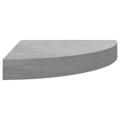 Vidaxl 2 db betonszürke MDF fali sarokpolc 25 x 25 x 3,8 cm (326634)