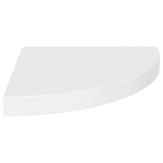 fehér MDF lebegő sarokpolc 35 x 35 x 3,8 cm
