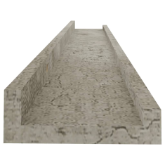 Vidaxl 2 db betonszürke fali polc 80 x 9 x 3 cm (326701)