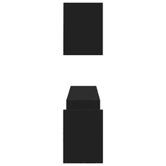 Vidaxl 2 db fekete forgácslap fali polc 100 x 15 x 20 cm (807269)