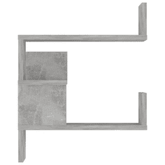 Vidaxl betonszürke forgácslap fali sarokpolc 40 x 40 x 50 cm (807231)