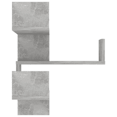 Vidaxl betonszürke forgácslap fali sarokpolc 40 x 40 x 50 cm (807231)
