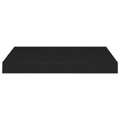 Vidaxl 2 db fekete MDF lebegő fali polc 40 x 23 x 3,8 cm (323827)