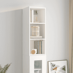 fehér szerelt fa faliszekrény 34,5 x 32,5 x 90 cm