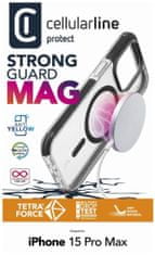 CellularLine Tetra Force Strong Guard Mag védőtok Magsafe támogatással Apple iPhone 15 Pro Max számára, átlátszó (TETRACMAGIPH15PRMT)