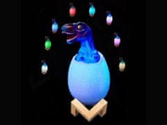 Verkgroup LED RGB gyerek éjszakai lámpa tirannosaurus dinoszaurusz tojás