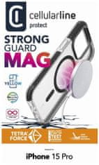 CellularLine Tetra Force Strong Guard Mag védőtok Magsafe támogatással Apple iPhone 15 Pro számára, átlátszó (TETRACMAGIPH15PROT)
