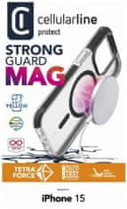 CellularLine Tetra Force Strong Guard Mag védőtok Magsafe támogatással Apple iPhone 15 számára, átlátszó (TETRACMAGIPH15T)