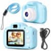 Gyermek digitális fényképezőgép LCD SD 450mAh USB kék