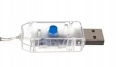 Malatec Újévi fénylánc 300 LED hideg fehér 30m 8 funkciós USB