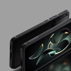 TKG Telefontok Xiaomi 13T 5G - Nillkin csúsztatható kameravédős fekete hátlap tok, beépített mágnessel