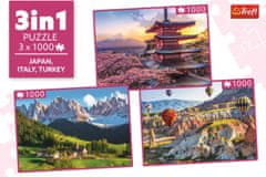 Trefl Puzzle Japán, Olaszország, Törökország 3x1000 darab