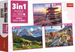 Puzzle Japán, Olaszország, Törökország 3x1000 darab
