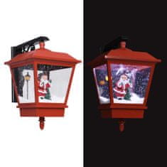 Vidaxl piros karácsonyi fali lámpa LED-ekkel és Mikulással 40x27x45 cm 289927