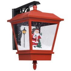 Vidaxl piros karácsonyi fali lámpa LED-ekkel és Mikulással 40x27x45 cm 289927