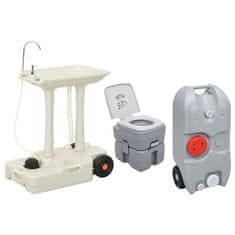 Vidaxl hordozható kemping-WC és -kézmosóállvány víztartállyal 3154914