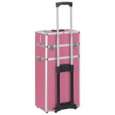 Vidaxl rózsaszín alumínium sminkbőrönd 91823