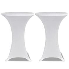 Vidaxl 4 db fehér sztreccs asztalterítő bárasztalhoz Ø70 cm 279069