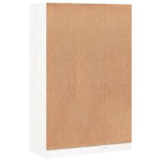 Vidaxl fehér tömör fenyőfa könyvszekrény 70 x 33 x 110 cm 836142