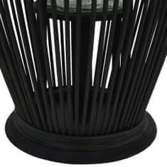 Vidaxl fekete bambusz függő gyertyatartó lámpás, 60 cm 246813