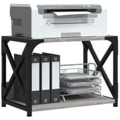 Greatstore 2-szintes szürke sonoma színű nyomtatóállvány 44 x 26 x 31,5 cm
