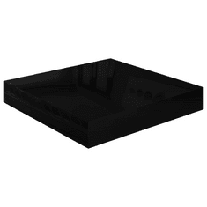 Vidaxl magasfényű fekete MDF lebegő fali polc 23 x 23,5 x 3,8 cm (323760)