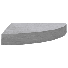 Vidaxl betonszürke MDF fali sarokpolc 35 x 35 x 3,8 cm (326642)
